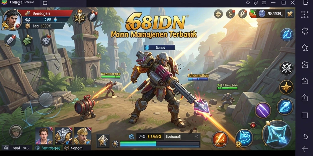 Tampilan gameplay dari 68IDN memperlihatkan pertempuran strategis yang mendebarkan.
