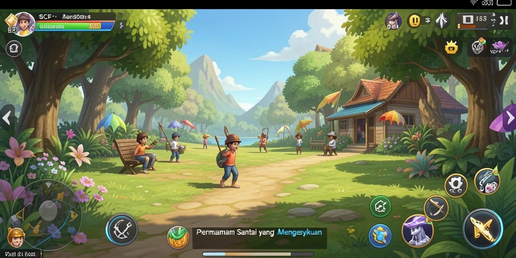 Tampilan gameplay 6CF yang menarik dan penuh warna.