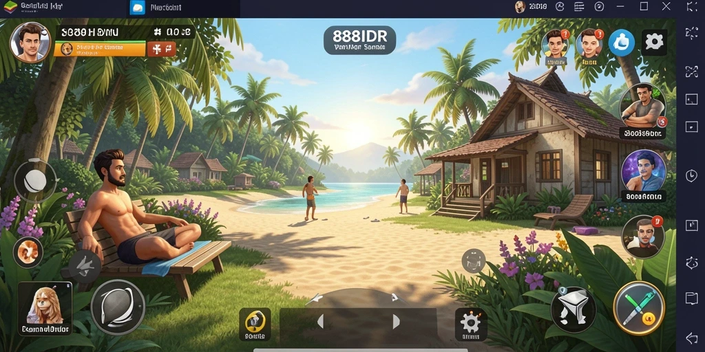Tampilan gameplay 888IDR yang penuh warna dan menarik.