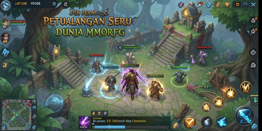 Tangkapan layar menampilkan aksi seru dalam game MMORPG API288.
