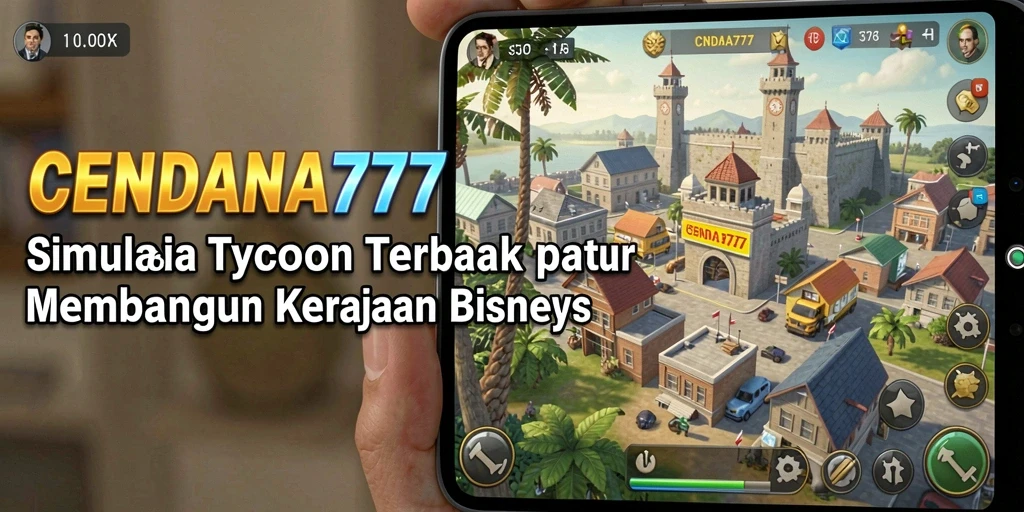 Tampilan gameplay CENDANA777 yang menampilkan berbagai jenis usaha yang bisa dikelola.