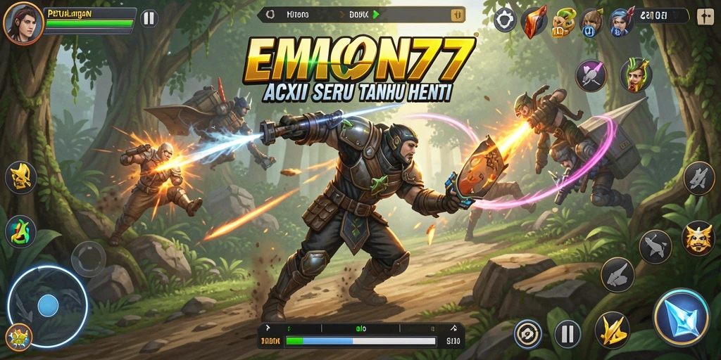Tampilan gameplay EMON77 yang mendebarkan dan penuh aksi.