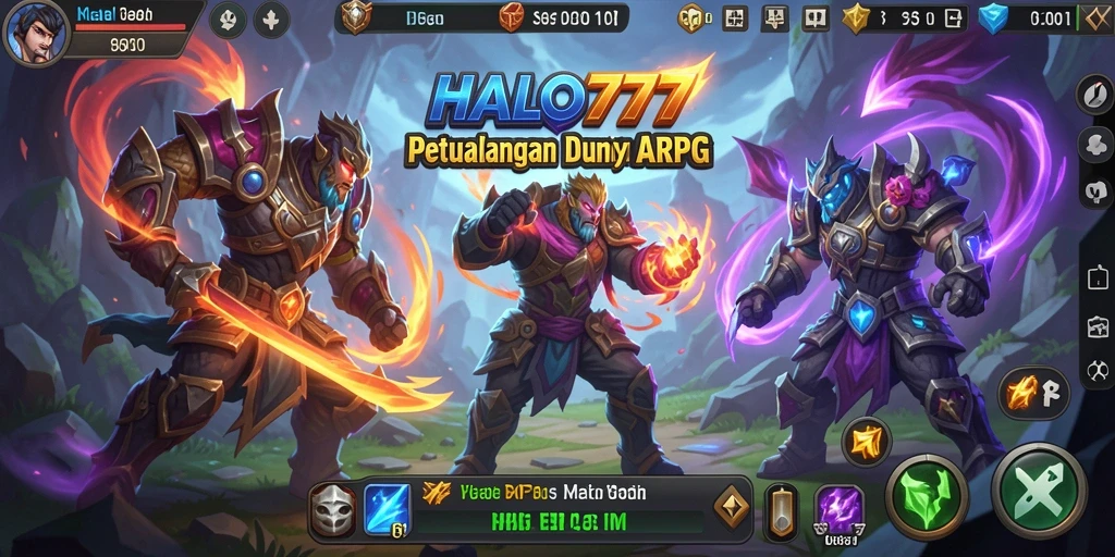 Screenshot utama HALO777 menampilkan aksi seru gameplay ARPG.