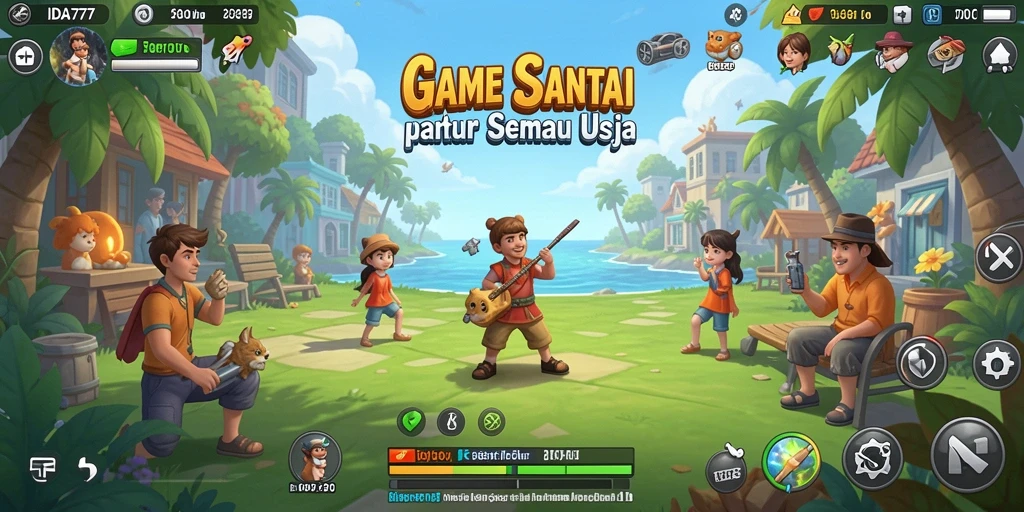 Screenshot gameplay IDA777 yang ceria dan penuh warna.