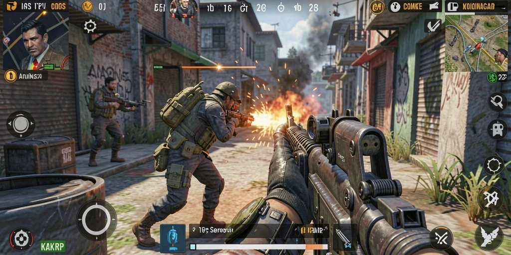 Screenshot KAKRP menampilkan aksi menegangkan dalam gameplay TPS.
