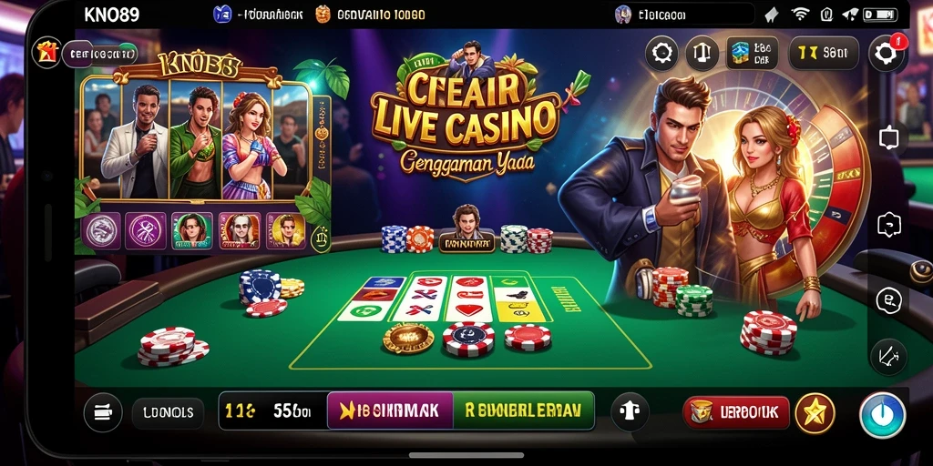 Tampilan gameplay Live Casino yang menarik dan interaktif.