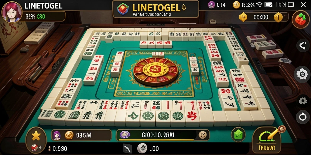 Tampilan gameplay menarik di LINETOGEL Mahjong.