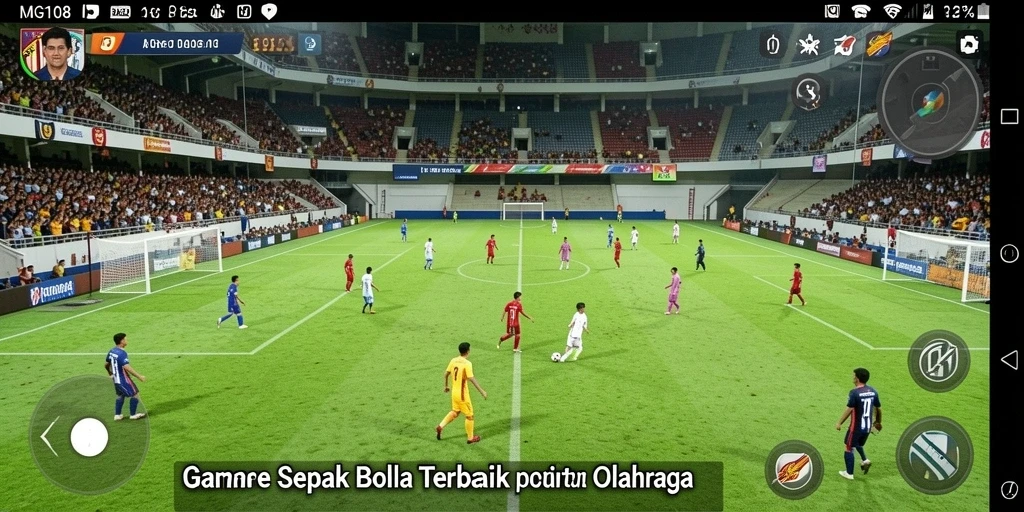 Tampilan gameplay menarik dari MG108 yang penuh aksi sepak bola.