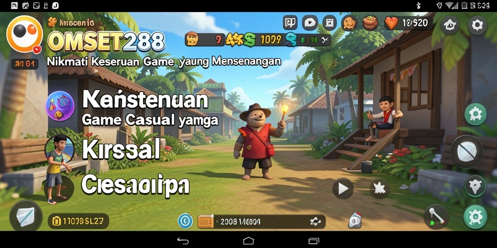 Tampilan gameplay seru dari OMSET288 yang menarik dan penuh warna.