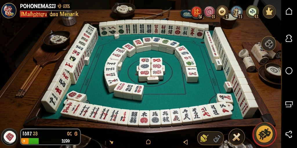 Tampilan gameplay seru di POHONEMAS33 dengan elemen Mahjong yang menarik.