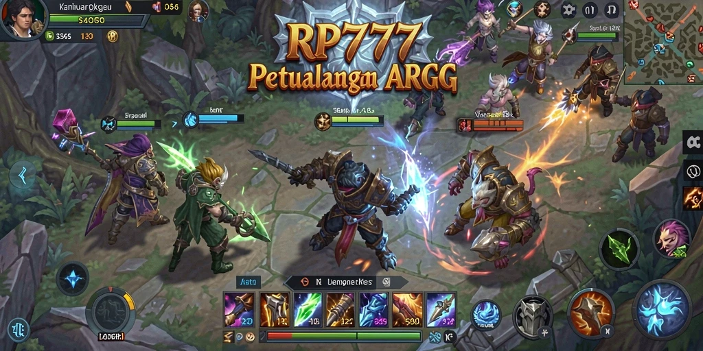 Screenshot gameplay RP777 yang menampilkan aksi pertarungan epik.