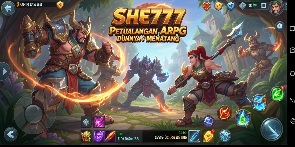 Gameplay seru SHE777 dengan aksi pertarungan yang mendebarkan.