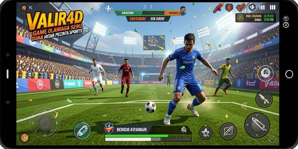Tampilan seru gameplay olahraga di VALIR4D yang penuh aksi.
